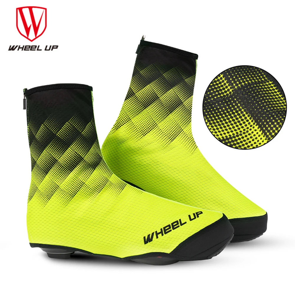 

WHeeL UP Bike Shoe Cover Winter Warm Overshoe Digital Transfer Printing Elastic Waterproof Toe Bike Shoe Cover