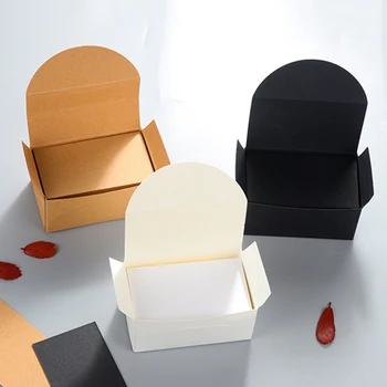 

100Pcs Birthday Card Retro Double-sided Blank Kraft Paper Graffiti DIY Gift Greeting Card New Year Postcard Message Wedding Card