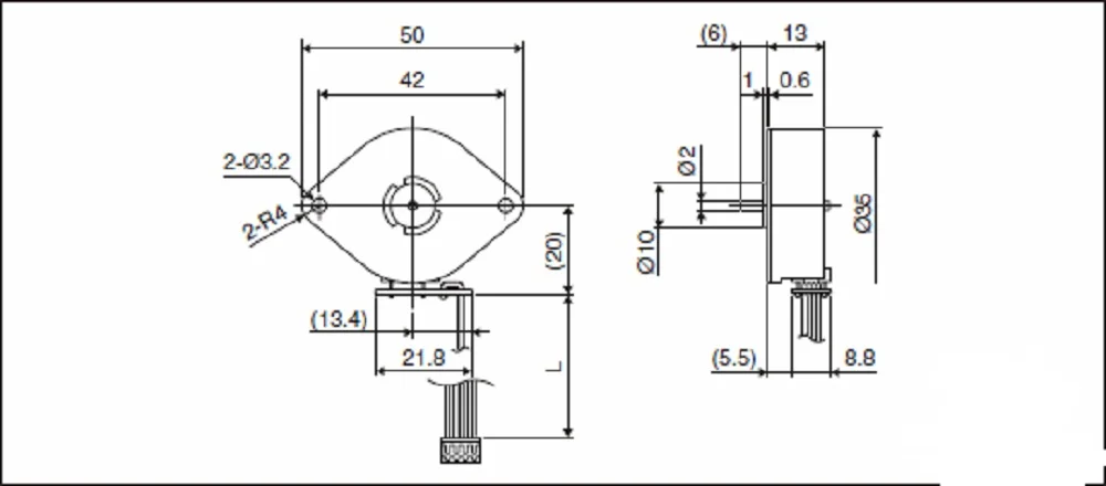 4 шт. японский оригинальный двухфазный четырехпроводной круглый шаговый