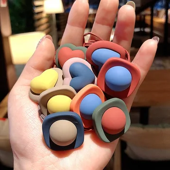 Cute Elastic Hairband Love Heart Square Shape Hair Ties Women Girls Sweet Lovely Hair Headband Accessories Scrunchie Ornament