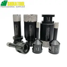 

SHDIATOOL 6pcs/set Vacuum brazed diamond Dry drilling bits 5/8-11 connection porcelain tile granite marble Masonry hole saw