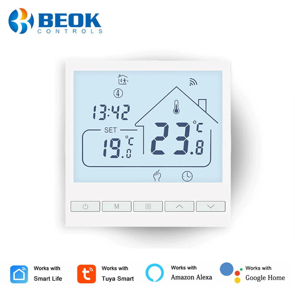 Beok Wifi Tuya Smart Home Underfloor Heating Thermostat With Alexa House  Control Warm Lcd Thermoregulator Google Yandex Alice - Smart Temperature  Control System - AliExpress
