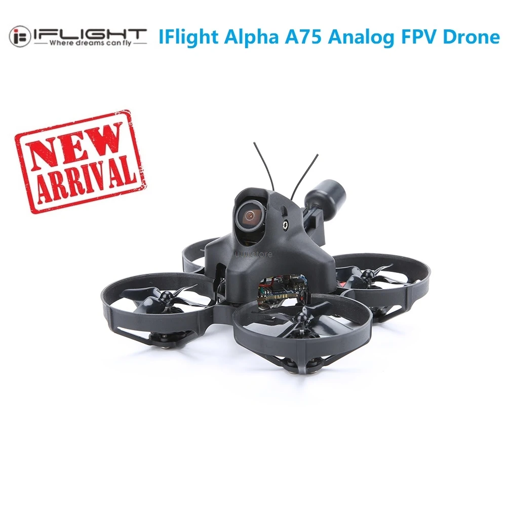 

2021 NEW IFlight Alpha A75 Analog SucceX-D 20A F4 Whoop AIO 300mW RunCam Nano2 XING 1103 8000KV 3S 78mm FPV Tinywhoop Drone