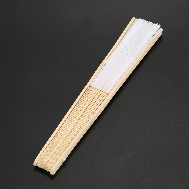 Promotion-10 pcs/lot 21cm White Color Fabric Hand Fan, Silk Hand Fan Wedding Party Promotion Favor