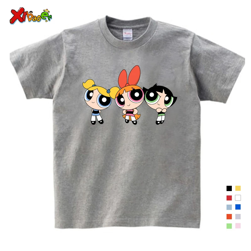 Kids T-shirt Толстовки с капюшоном для девочек одежда из чистого хлопка детские толстовки с короткими рукавами и круглым вырезом для маленьких мальчиков и девочек 8 лет - Цвет: Kids T-shirt