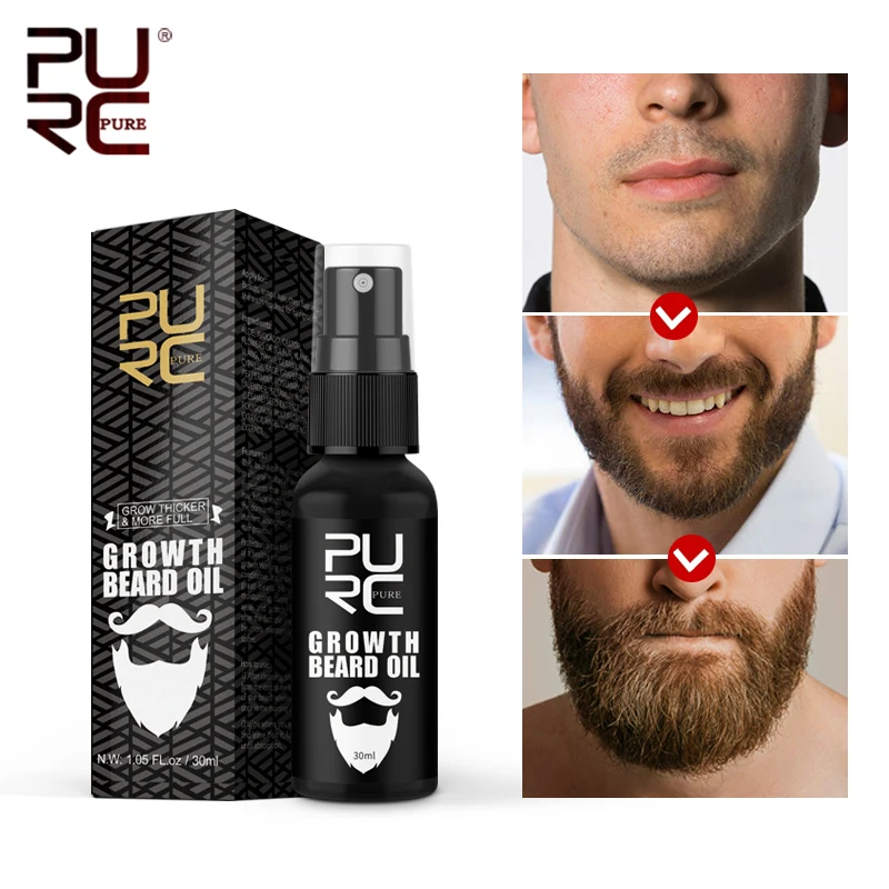 

PURC Beard Growth Oil Support Vitamin Formula make Beard Fuller & Thicker Beard Grooming Beard & Mustache Maintenance Treatment
