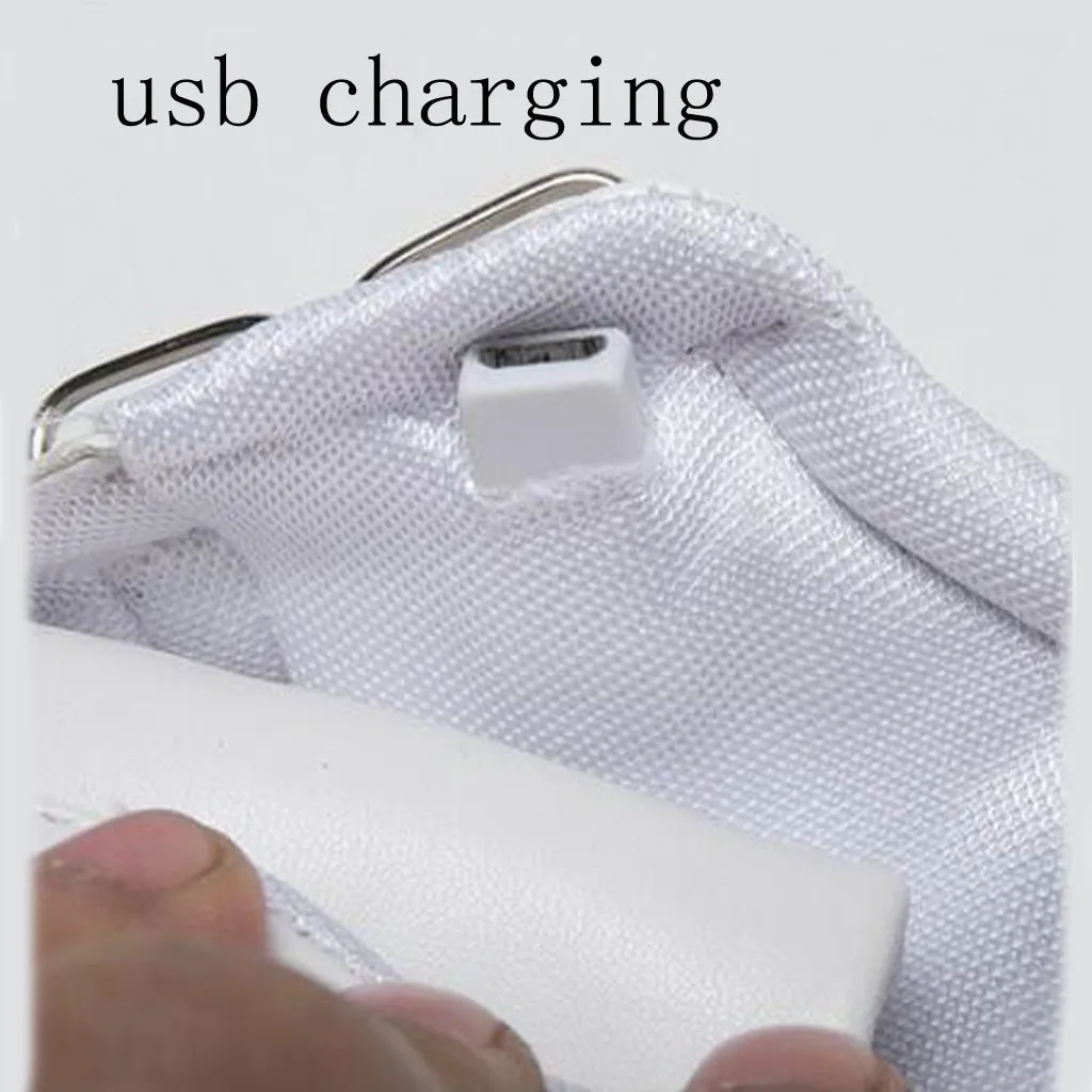 Детская обувь; детская зарядка; USB светодиодные кроссовки для девочек; Новинка; Брендовая обувь со стразами; Повседневная обувь; легкие Прогулочные кроссовки