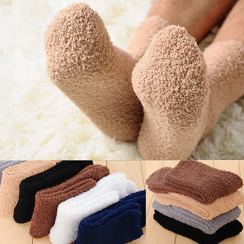 Mens Women Thicken Thermal Wool Cashmere Casual Sports Floor Warm Socks