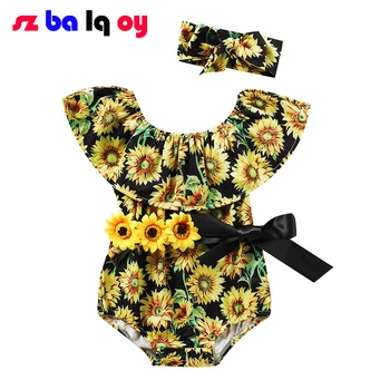 

The Girl, 2020 new printed jumpsuit for baby girl Fashion romper baby Summer lightweight short sleeve romper 0-2 years old