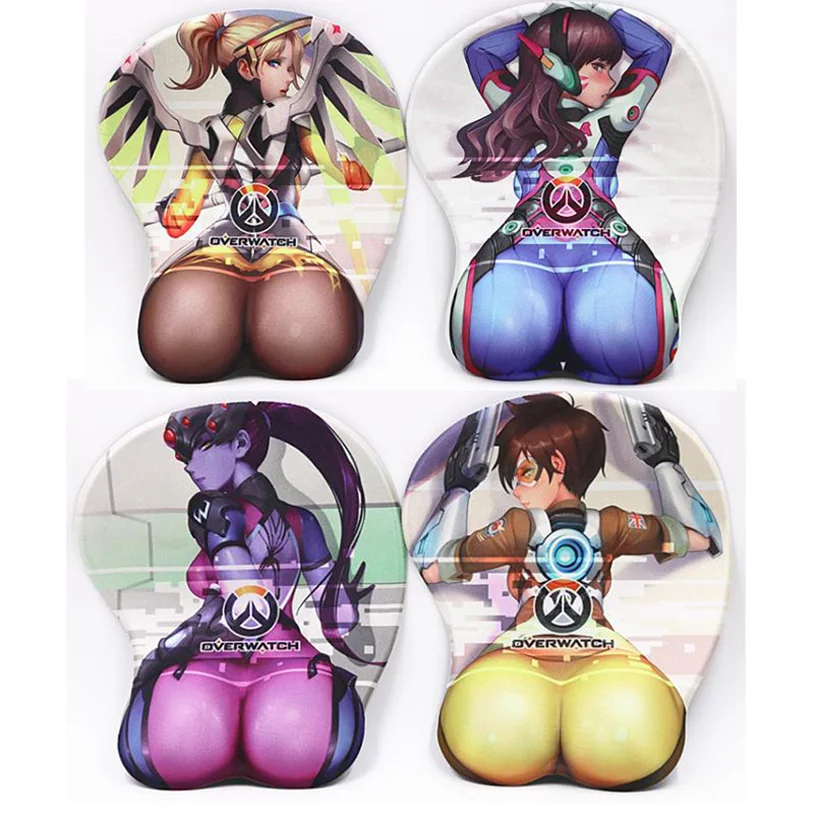 Quality Ergonomic Anime 3D Mouse Pad Gaming Mousepad With Wrist Support Ove...