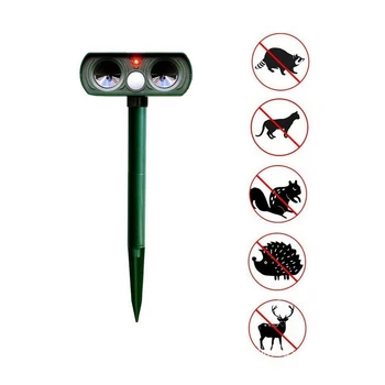 

Ultrasonic Animal Chaser Repeller Repellent Cat Dog Fox Deterrent Solar Powered Scarer Repellent Outdoor Use Garden