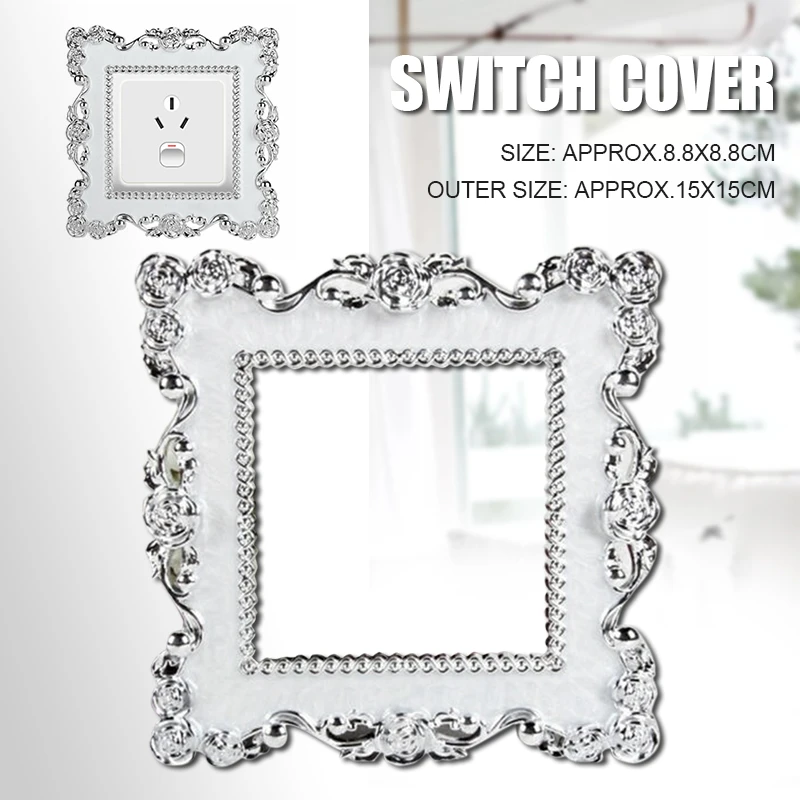 3D Resin Light Switch Surround All Size Socket Wall Sticker Flowers Cover Decor
