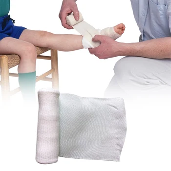 

1Roll 10cmx4.5m Elastic Bandage First Aid Kit Gauze roll Wound Dressing Nursing Emergency Care Bandage