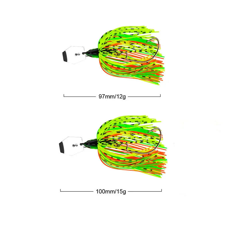 12G/15G spinner bait fishing lure Buzzbait chatter bait wobbler isca artificial rubber skirt Chatterbait for bass pike walleye-4