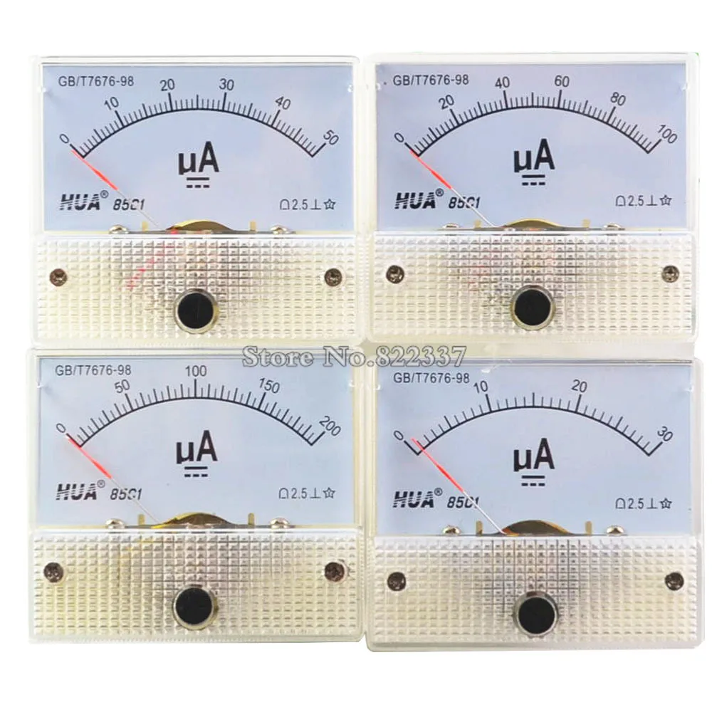 Аналоговая Лампа DC 85C1 UA 50UA 100UA 200UA 500UA|Измерители тока| |