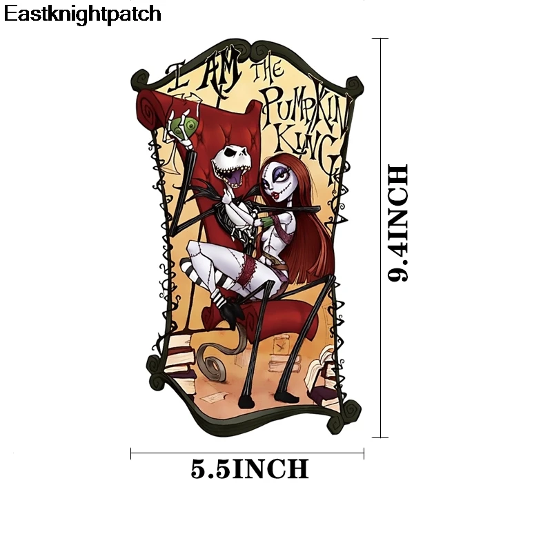 10pcs/lot The Nightmare Before Christmas Patch Iron On Transfers For Clothing Heat Transfers Stickers On Kids Clothes E0970