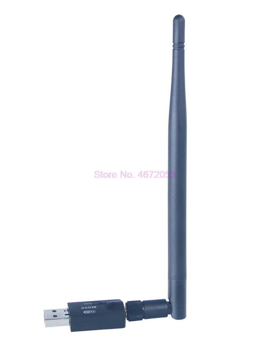 50 шт. 5dBi USB Мини Беспроводная 300 Мбит/с сетевой адаптер LAN Карта WIFI 802.11n/g/b PCB антенна