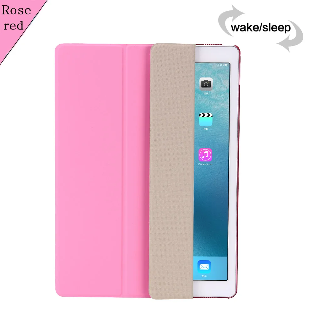 Чехол для Samusng Galaxy Tab A 8,0 дюймов T350 откидная крышка Подставка для авто сна Smart Fandas для SM-T350 T355 P350 P355 чехол для планшета - Цвет: Rose red