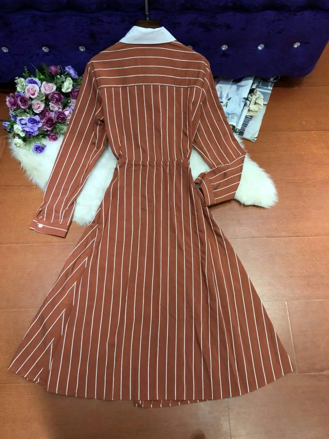 The new summer show thin belly tall waist dress