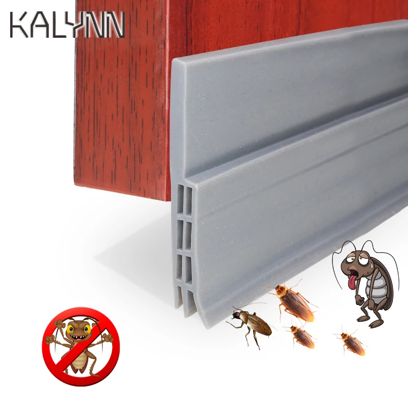 BlackDoorDraftStopperStrongAdhesiveWaterproofSoundproofDoor