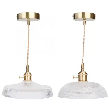 

Glass Lampshade Brass Lamps Support E27 VintageSingle End Ceiling Light Pendant Lamps Decoration 100-240V Vintage Pendant Lights