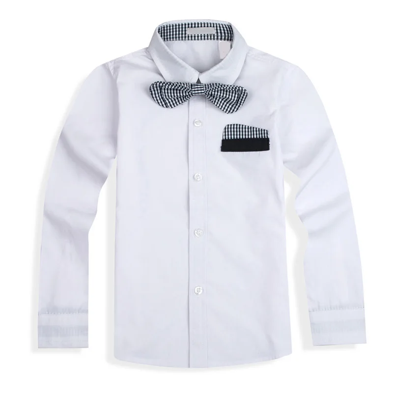 Minizone/брендовая рубашка для мальчиков, блузки Детская рубашка повседневные рубашки с отложным воротником и длинными рукавами Новая осенне-зимняя одежда