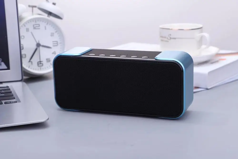 Amazon динамик с функцией bluetooth, квадратный с fm-радио bluetooth динамик беспроводной для телефона - Цвет: Blue