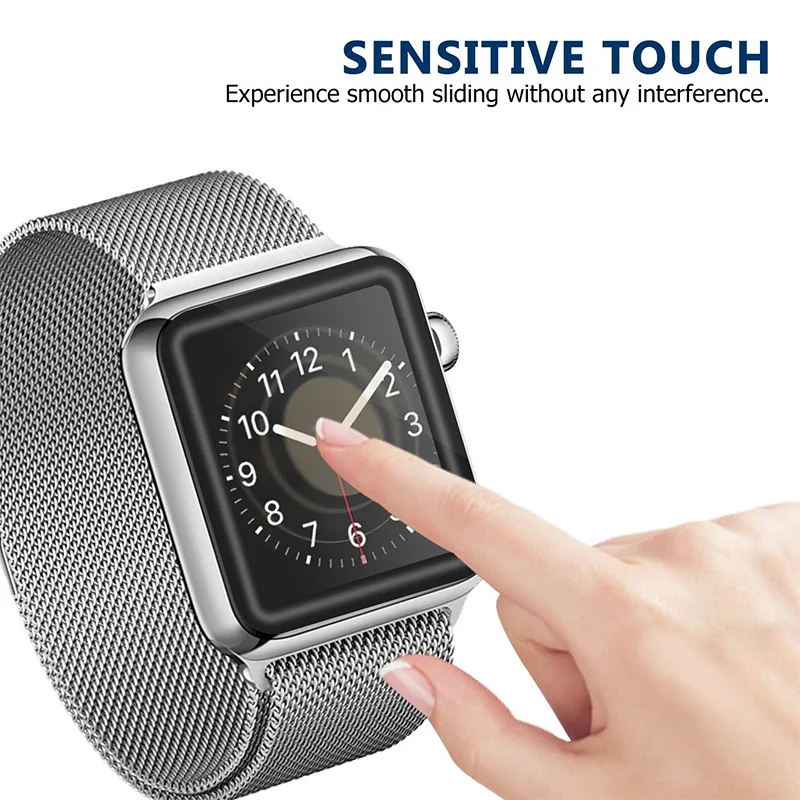 Закаленное 3d стекло с закругленными краями для Apple Watch band Series 1 2 3 38 мм 42 Защитная