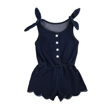 

Baby Clothing Newborn Toddler Kids Baby Girls denim Romper Button Jumpsuit Outfits Denim Sunsuit Clothing