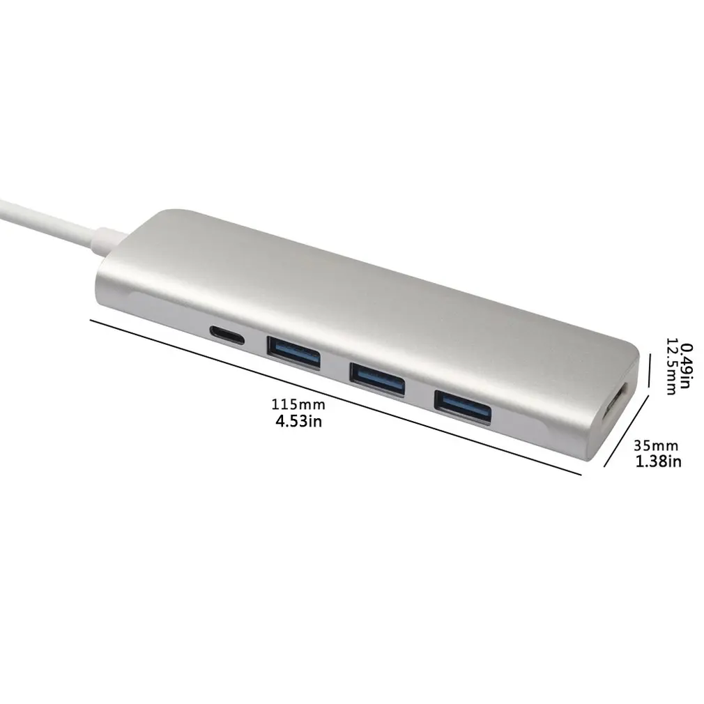 4/5 в 1 usb-хаб USB 3,0 адаптер конвертер HDMI 4K type-C с PD быстрой зарядки USBC подключен для Pro huawei Matebook