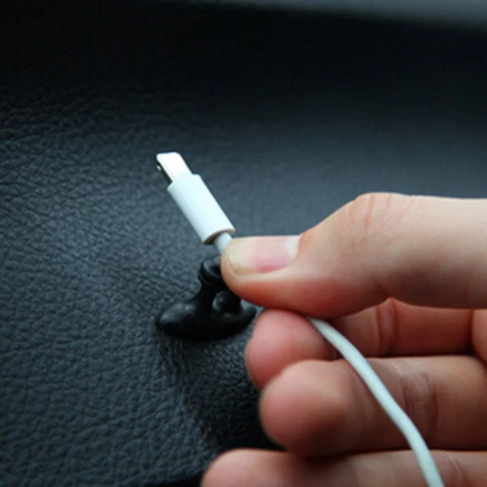 8 шт./лот автомобильный зажим для проводов USB кабель фиксированный зажим держатель кабеля для зарядки клейкий автомобильный зажим для зарядного устройства USB кабель автомобильный зажим