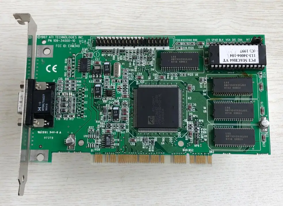 ATI RAGE 264VT MACH64 109-34000-10 2M PCI карта новая и оригинальная