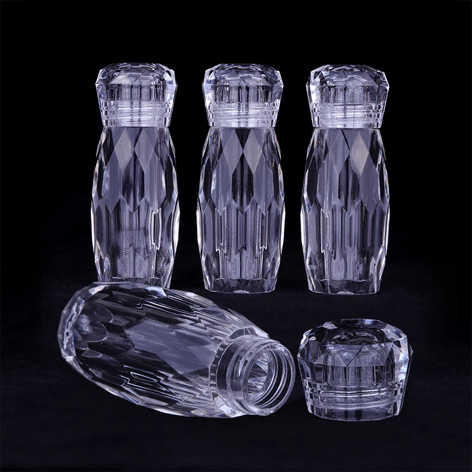 STZ 6 шт пустой пластиковый горшок для Хранения Портативные бутылки украшения со стразами для ногтей мини Контейнер чехол держатель для косметики#063