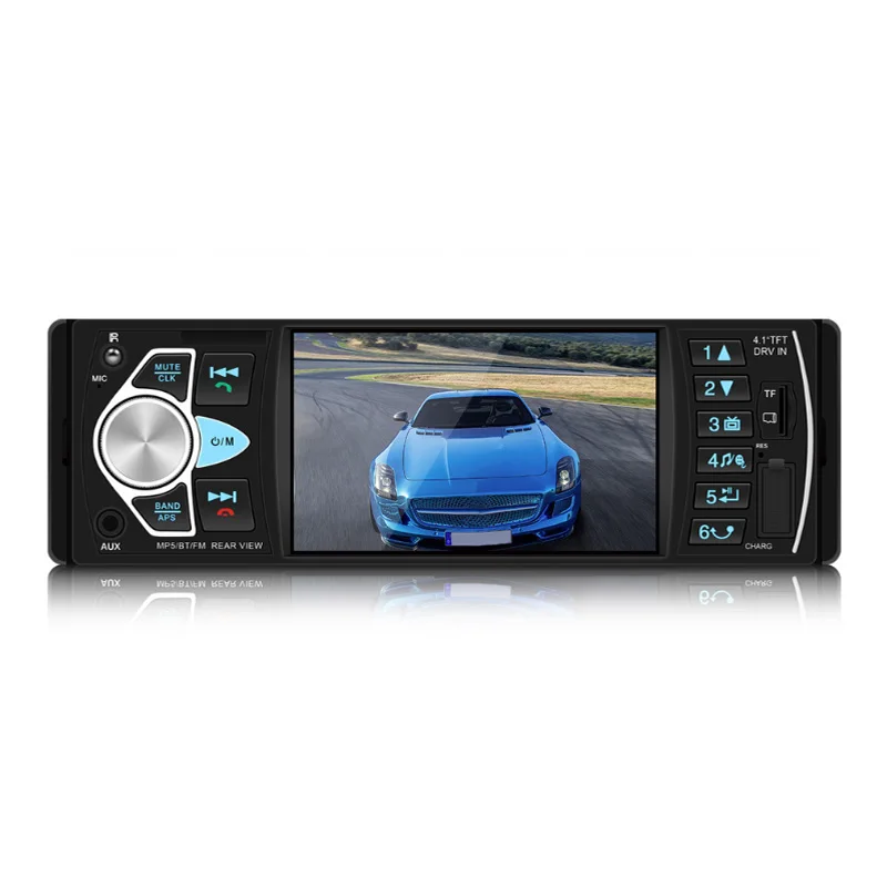 4022D автомобильный стерео радио плеер 1 Din Авторадио Bluetooth 4,1 авто радио Поддержка Камера заднего вида рулевое колесо управление - Цвет: Черный