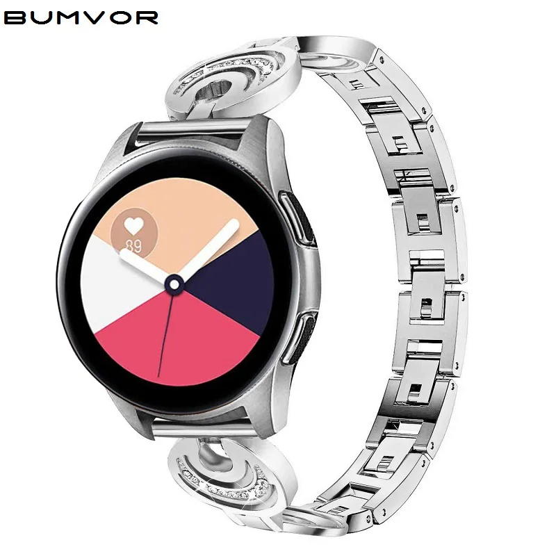 20 мм ремешок для часов из нержавеющей стали для samsung Galaxy Watch active 2 Release ремешок для samsung gear sport S2 ремешок для часов