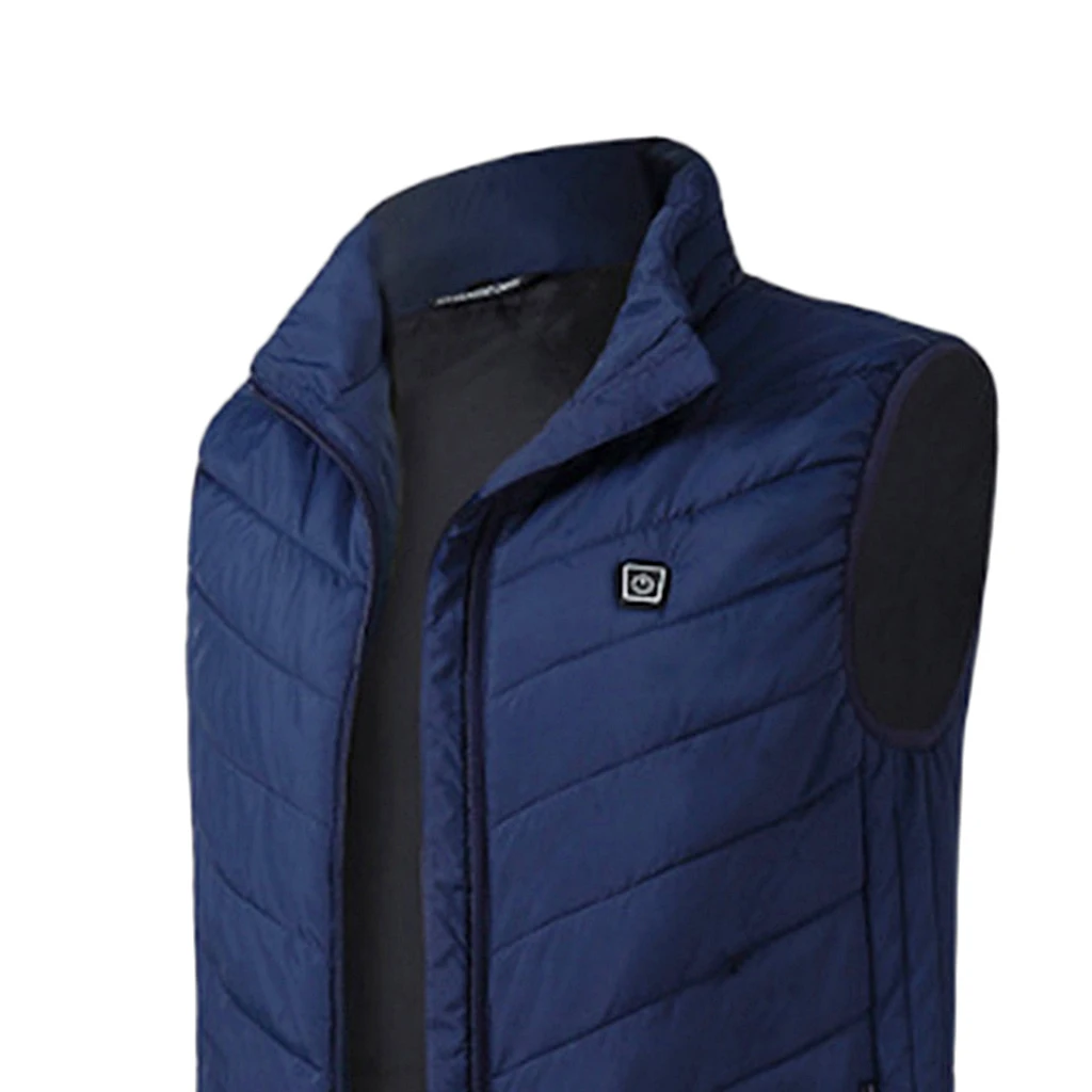 Winter Electric Heating Vest Warm Adjustable Heated Jacket Battery Heated Coat Outdoor Fishing Camping HIking Walking Men Women 