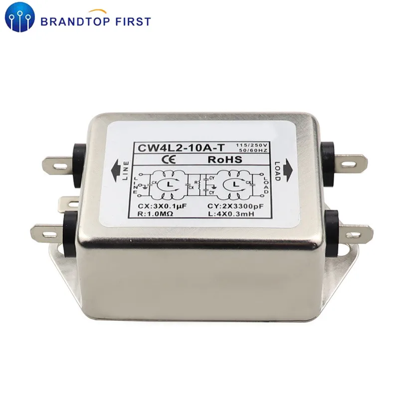 CW4L2-10A-T EMI сетевой фильтр CW4L2-20A 10A-T двойной фильтр очиститель - Цвет: CW4L2-10A-T