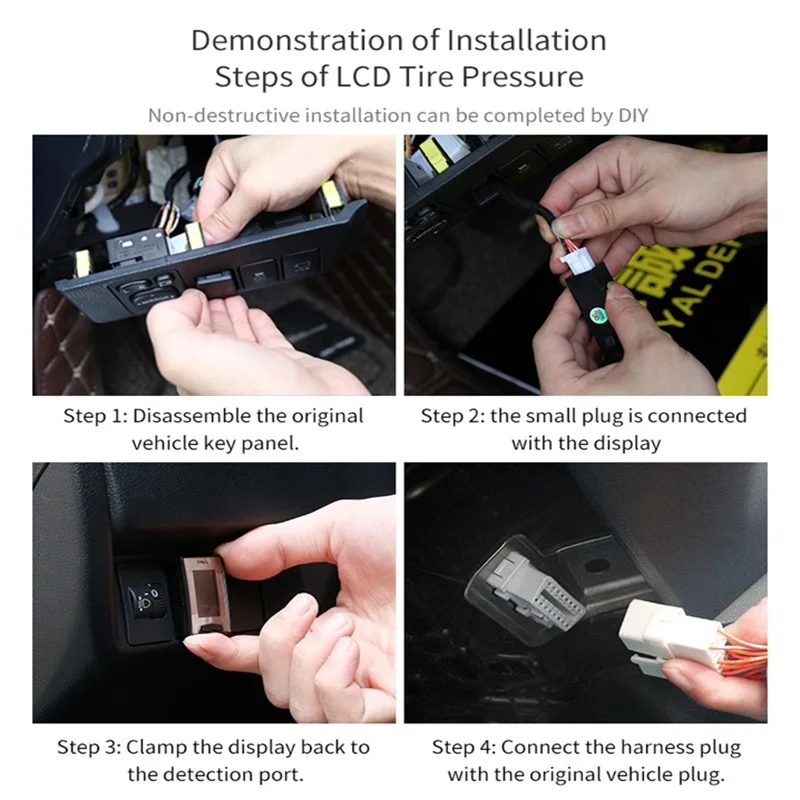 OBD TPMS lcd интеллектуальный мониторинг давления в шинах для старых Toyota