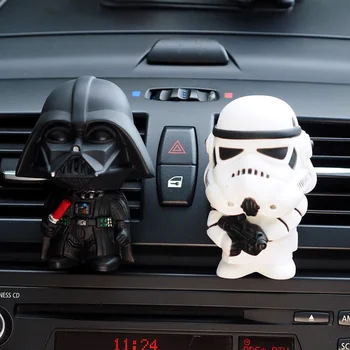 

ACar Ornaments Cute Decorative Perfume Clip For Star War Darth Vader White Stormtroopers Auto Interior Fragrance Air Freshener