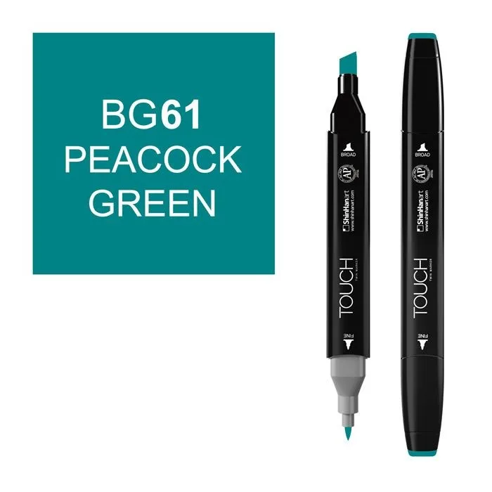 Marker touch twin 061 green peacock bg61 | Канцтовары для офиса и дома