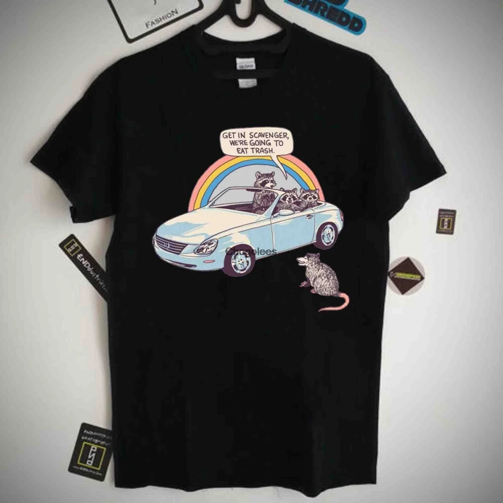 Получить в Scavenger Racoon мусор смешной вентилятор художественный подарок футболка |