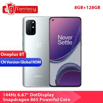 Перейти на Алиэкспресс и купить Смартфон OnePlus 8 T 8 T, 8 ГБ, 128 ГБ, Snapdragon 865, 5G, 6,55 дюйма, 120 Гц, AMOLED дисплей, 48MP Quad Camera, 4500 мАч, NFC