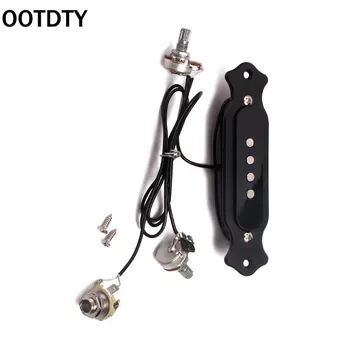 

OOTDTY Soundhole Prewired Active Pickup 4 String For Cigar Box Guitar Parts Accessories