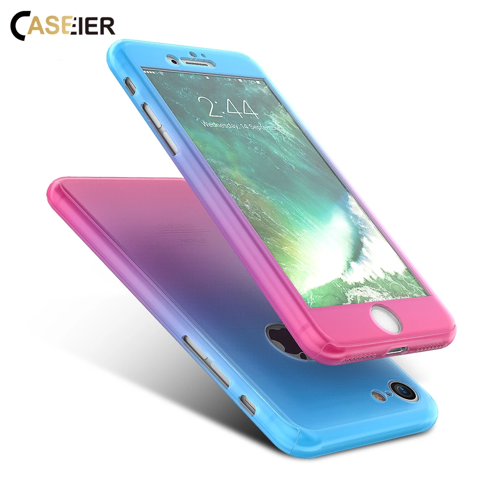 FLOVEME чехол на айфон 7 6 s для iPhone 6S Plus крышка 360 градусов полный корпус + закаленное