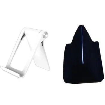 

2 Pcs Tablet Stand for iPad Samsung Universal Foldable Adjustable Mobile Phone Stand White & Black