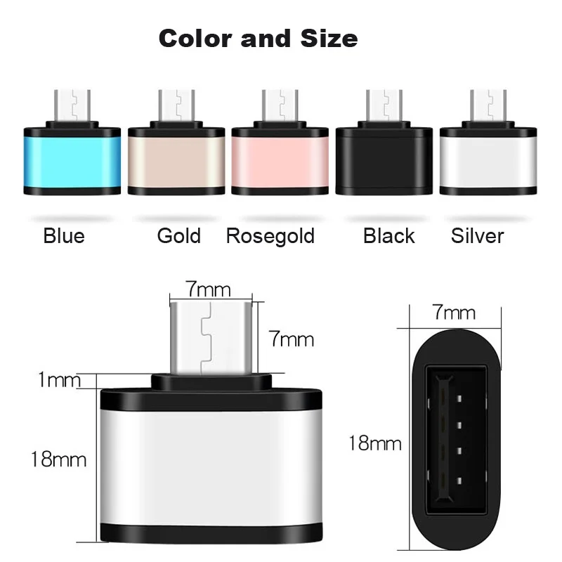 2 шт мини USB микро OTG адаптер микро папа к USB 3,0 Женский OTG адаптер синхронизации данных зарядный адаптер для Android телефона планшета
