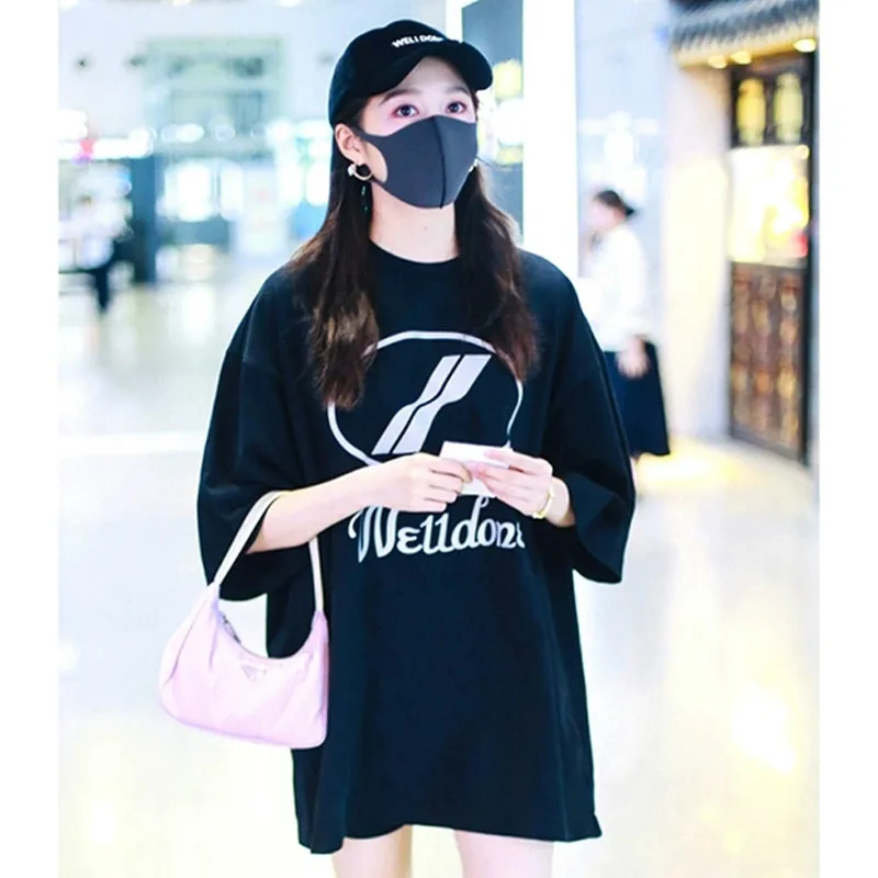 

New Summer Welldone Laser Reflection Colorful T-shirts Men Women Cotton High Quality Oversized Well Done T Shirt Fast Shipping