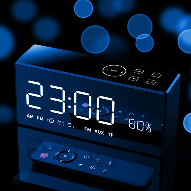 Мини Bluetooth динамик металлический портативный супер бас беспроводной зеркальный пульт дистанционного управления динамик s 3D цифровой звук громкий динамик Handfree