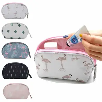 

Fashion Animal Flamingo Cosmetic Bag Wmen akeup Bag Organizer Make Up Travel Handbag Storage Pouch Toiletry Zipper Wash Beauty