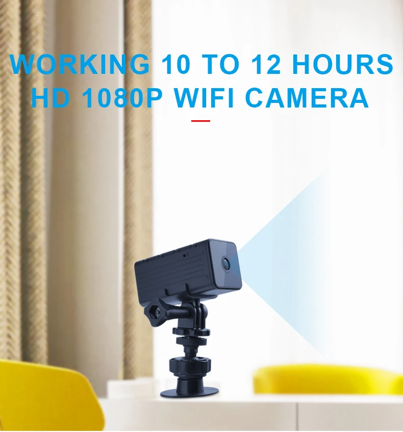 Работающая 10 часов Мини Wifi камера Двусторонняя аудио домашняя камера HD 1080P ночное видение микро камера с детектором движения мини видеокамера